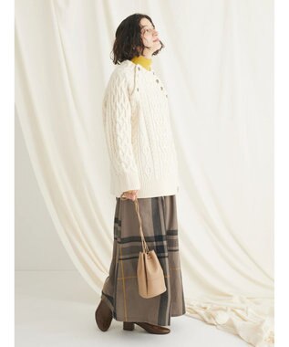 CRAFT STANDARD BOUTIQUE ラグランケーブルニットプルオーバー　 Ivory