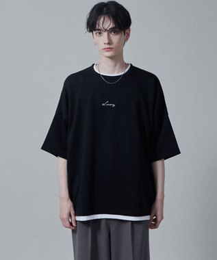 WEGO フクレジャガードフェイクレイヤードT（S） ブラック