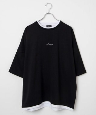 WEGO フクレジャガードフェイクレイヤードT（S） ブラック