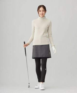 23区GOLF 【WOMEN】グランサーモリブ モックネック 保温性抜群なのに着膨れ感軽減 お出かけにも◎ ベージュ系