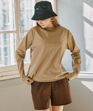 San-ai Resort（三愛水着楽園） 【WEB限定】ラッシュガード付き4点セット水着 9号11号13号【BeachQueen(ビーチクイーン）】 ブラウン