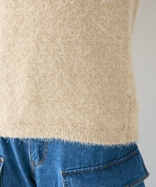 CRAFT STANDARD BOUTIQUE 洗える/ビスチェ付きシャギーニットプルオーバー Beige