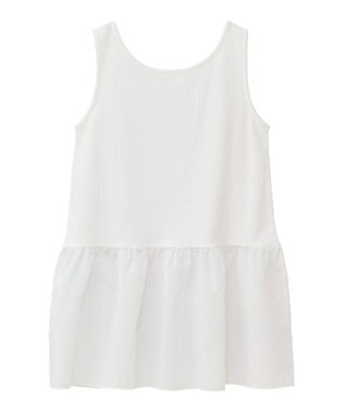 Green Parks 裾フリルタンクトップ Stripe