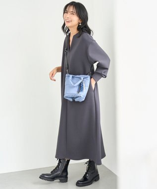 UNFILO パデッド ミニトートバッグ ダルブルー