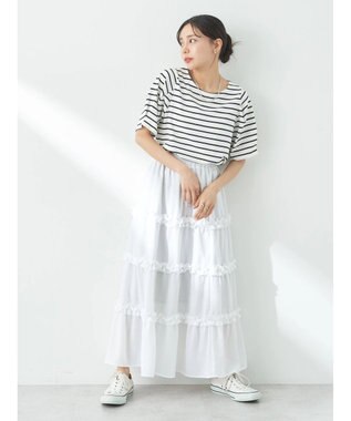 earth music&ecology タックスリーブＴ Border