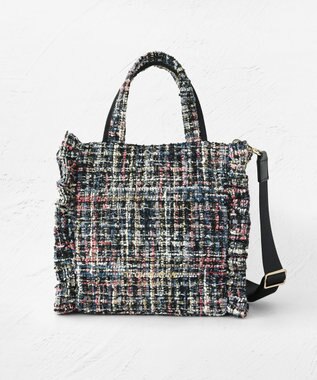 TOCCA 【美人百花掲載】【一部カラー撥水】TRIM WAVES MINITOTE ミニトートバッグ ブラック系5