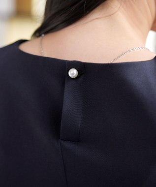 Tiaclasse 袖リボンチュニック ネイビー