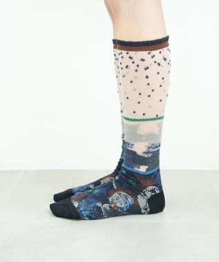 COQ LANDSCAPE シアーハイソックス ネイビー