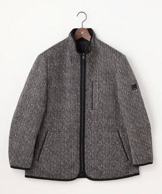 JOSEPH ABBOUD 【キングサイズ・リバーシブル】ツィーディーフリースリバーシブル ブルゾン ブラック系