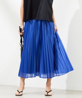 洗える】 レザーライクシアープリーツ スカート / ICB L  