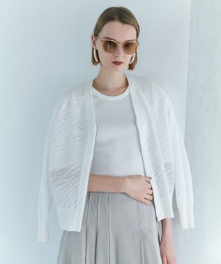 ICB L シアージャカード ニットブルゾン