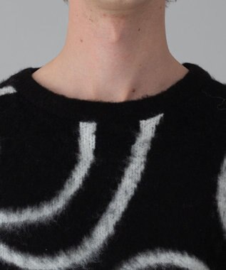 WEGO 【ユニセックス着用ITEM/MLサイズ展開】ファジーパターンプルオーバー ブラック