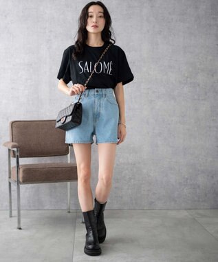 WEGO 台形デニムショートパンツ デニム淡色