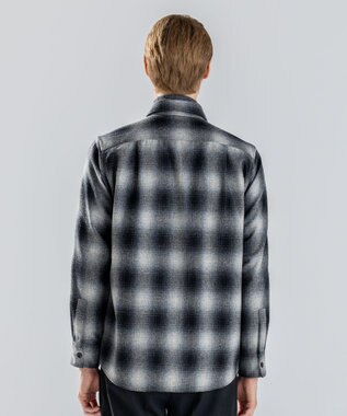 JOSEPH HOMME 【新素材】フェードフラノチェック / シャツブルゾン グレー系3