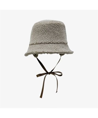 林八百吉商店 un chapeau 耳付きボアバケット ブラウン