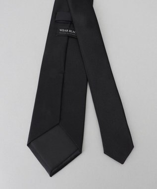 GOTAIRIKU 【WEAR BLACK】フォーマル用_サテン無地 ネクタイ ブラック系