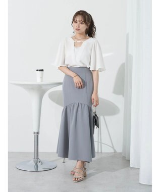 earth music&ecology ２ＷＡＹショルダースリットブラウス Off White