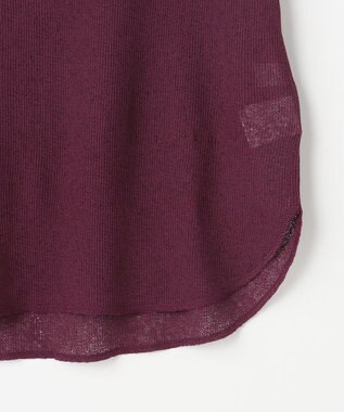 ANY L シアーワッフルロングスリーブTシャツ ワイン