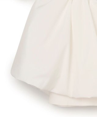 GRACE CONTINENTAL タフタケープ付ニットトップ ホワイト