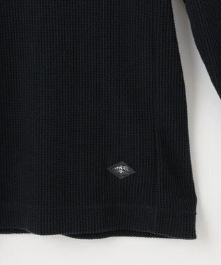 JOSEPH ABBOUD MOUNTAIN 【日本製/ソフト】ソフトウォームワッフル 長袖Tシャツ ブラック系