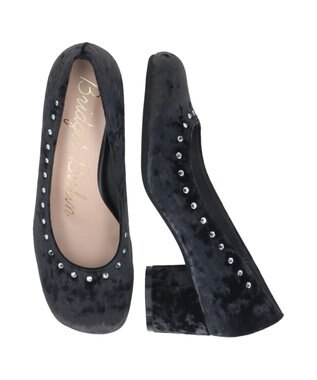 Bridget Birkin 【Bridget Birkin】トップラインビジューオブリークパンプス ブラック雑材