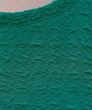 Tiaclasse 【洗える】ふくれジャカードカフス付きカットソー グリーン