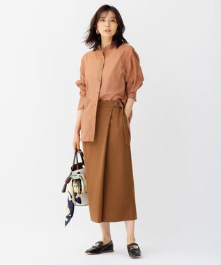 23区 ORSETTO レザー バケット ショルダー バッグ アイボリー系