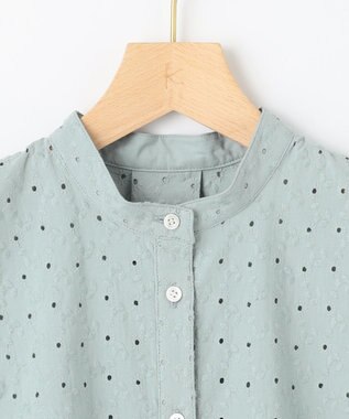 組曲 L エンブロイダリーレースノースリーブ ブラウス スモーキーミント系