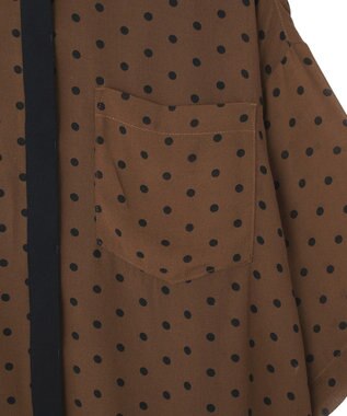 YECCA VECCA 【2点SET】キャミ付きシアードットシャツ Brown