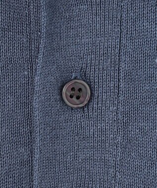 J.PRESS YORK STREET 【UNISEX】ベーシック ニットポロシャツ ダルブルー系