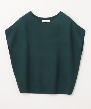 ANY L 【洗濯機可能/アンチピリング/UVケア】アクリルガーターコクーンニット グリーン