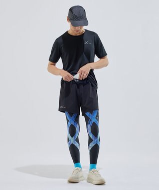 CW-X 【MEN】 スポーツタイツ 下半身フルサポート ジェネレーターモデル2.0 吸汗速乾 抗菌防臭 HZO699 /ワコール サックス