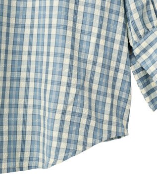 earth music&ecology 【予約】アソートチェックシャツ チェックサックス