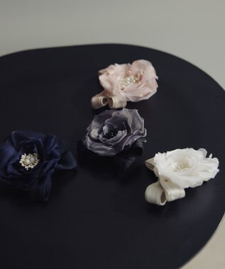 TOCCA ATELIER SENKA SHEER FLOWER COSAGE コサージュ ネイビー系
