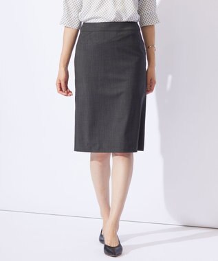 J.PRESS LADIES S 【セットアップ対応】BAHARIYE PINHEAD スカート グレー系