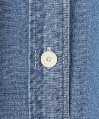 J.PRESS YORK STREET 【WOMEN】デニムロングシャツ ワンピース ダルブルー系