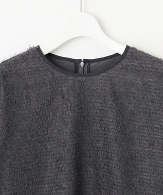 自由区 L 【カタログ掲載】ループカットジャカードプルオーバー ブラウス スレート