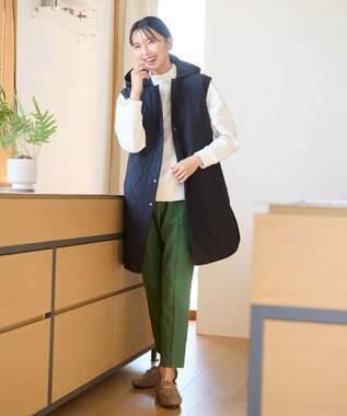 ANY any HEAT テーパードパンツ オリーブグリーン