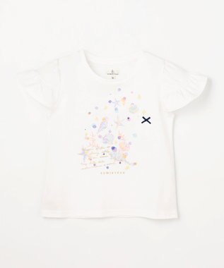 組曲 KIDS 【110-140㎝】 シーグロウフリルTシャツ オフホワイト