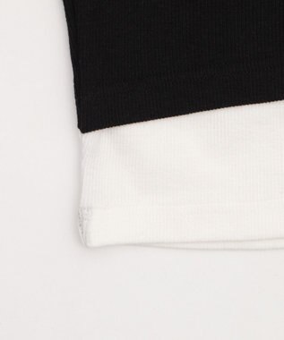 WEGO レースキャミレイヤード風ちびT ブラック