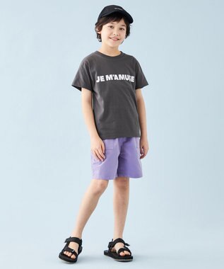 UNFILO 【110-150cm】CLEAN Tee(UNISEX) チャコール[ホワイトロゴ]