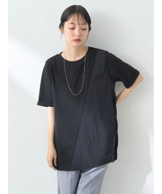 earth music&ecology プリーツドッキングチュニック Black