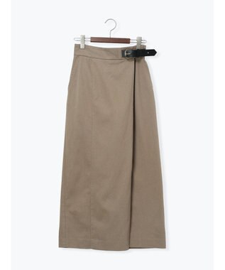 Te chichi サイドベルトチノタイトスカート ベージュ