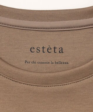 23区 【エステータ】スーピマコットン プレミアムジャージー ノースリーブTシャツ ブラウン系