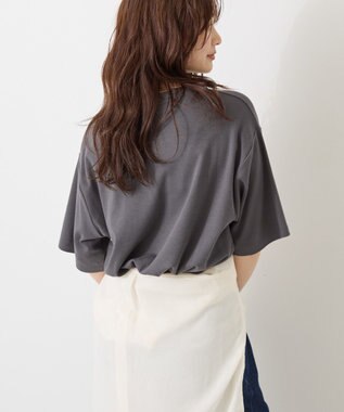 AMERICAN HOLIC 【接触冷感】スムースルーズクルーネックＴシャツ Charcoal Gray