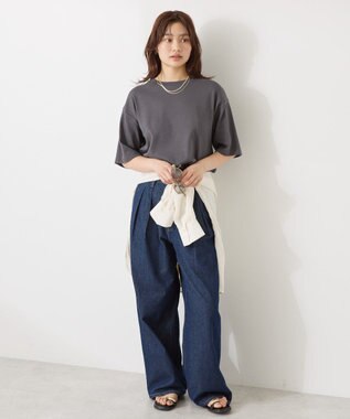 AMERICAN HOLIC 【接触冷感】スムースルーズクルーネックＴシャツ Charcoal Gray