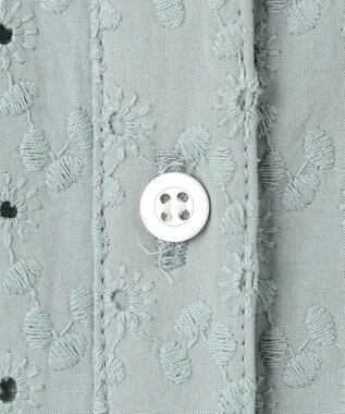 組曲 L エンブロイダリーレースノースリーブ ブラウス スモーキーミント系