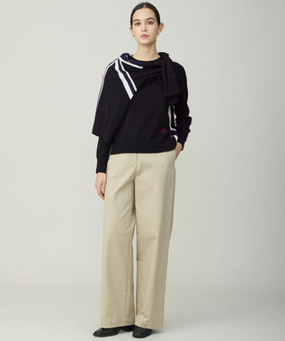 ICB 【30th ANNIVERSARY】 カシミヤブレンド 配色デザインプルオーバー ブラック