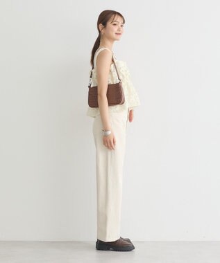 earth music&ecology キラキラフラワー刺繍ビスチェ Ivory