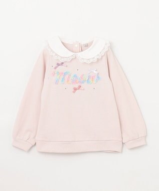 ANY KIDS 裏毛 モシャモシャ ロゴ トレーナー エクリュ